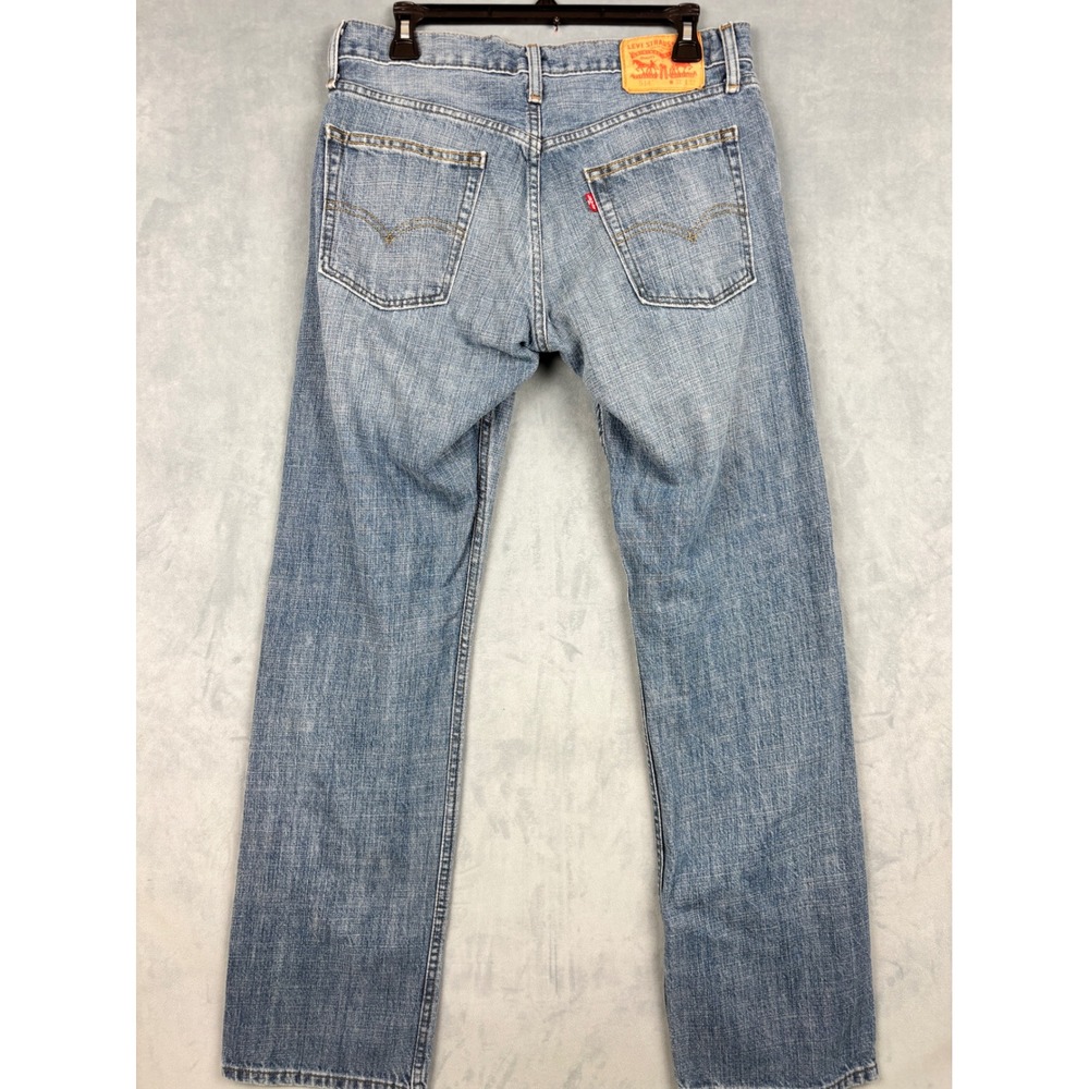 Levis 514 Slim Straight Jeans Light Wash Blue Denim Mens 32x32 00514-4177